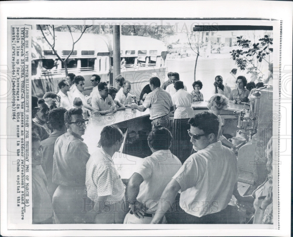 1964 Havana Cuba Refreshment Stand Press Photo - Historic Images