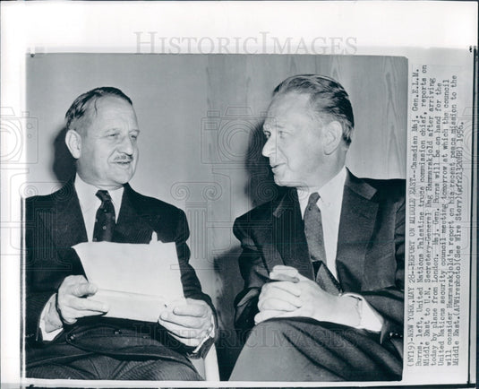 1956 Canada Maj Gen Barnes UN Rep Press Photo - Historic Images