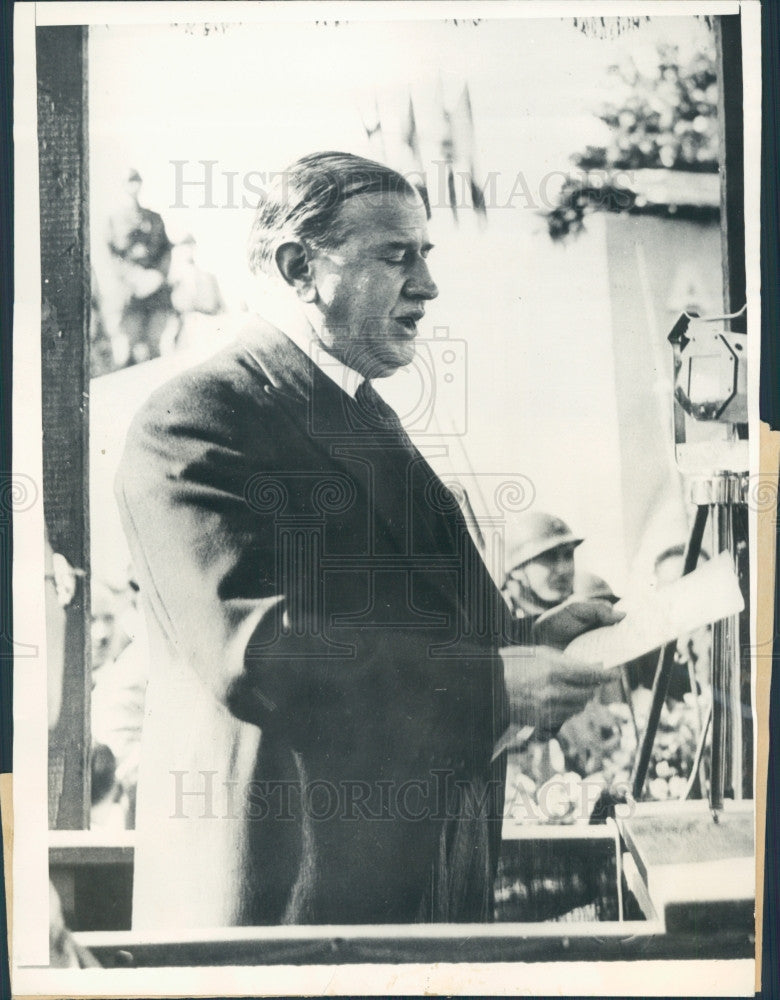 1934 France Premier Edouard Daladier Press Photo - Historic Images