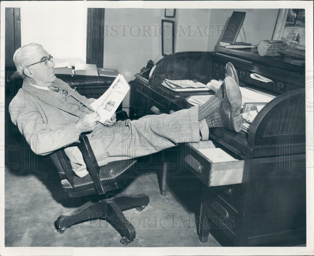 1952 Detroit Road Commissioner Leroy Smith Press Photo - Historic Images