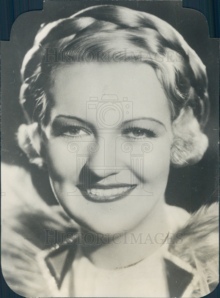 1934 Actress Verree Teasdale Press Photo - Historic Images