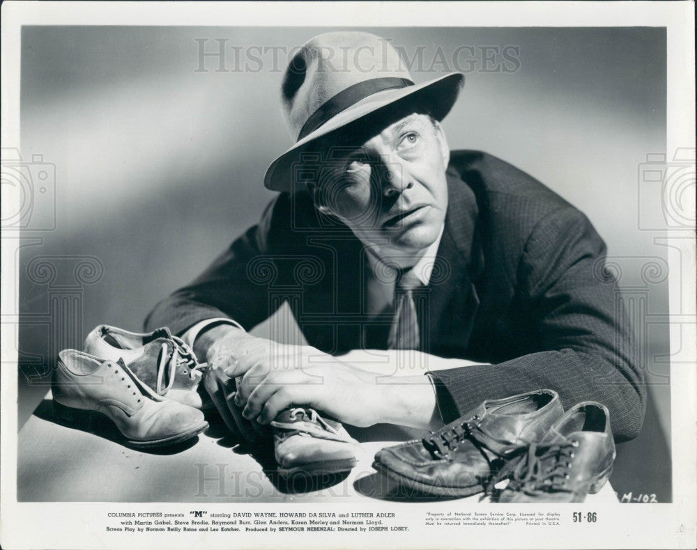1951 Actor David Wayne Press Photo - Historic Images