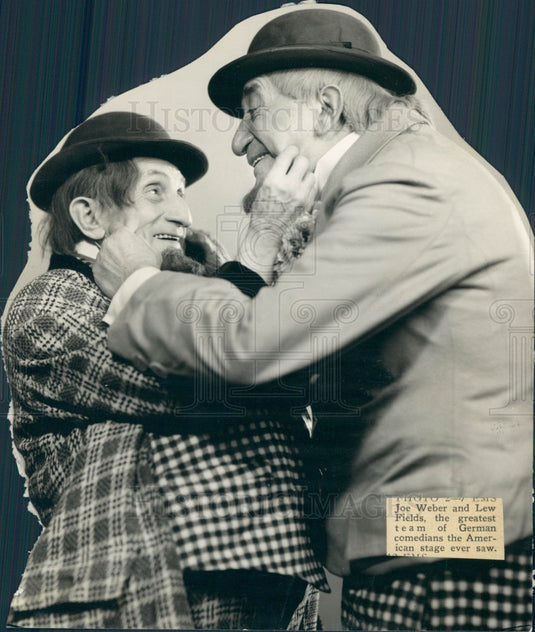 1923 Comedians Weber & Fields Press Photo - Historic Images