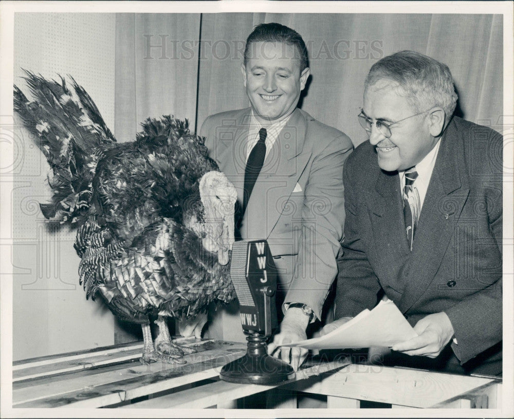 1947 Detroit News Radio Coffee Club Turkey Press Photo - Historic Images