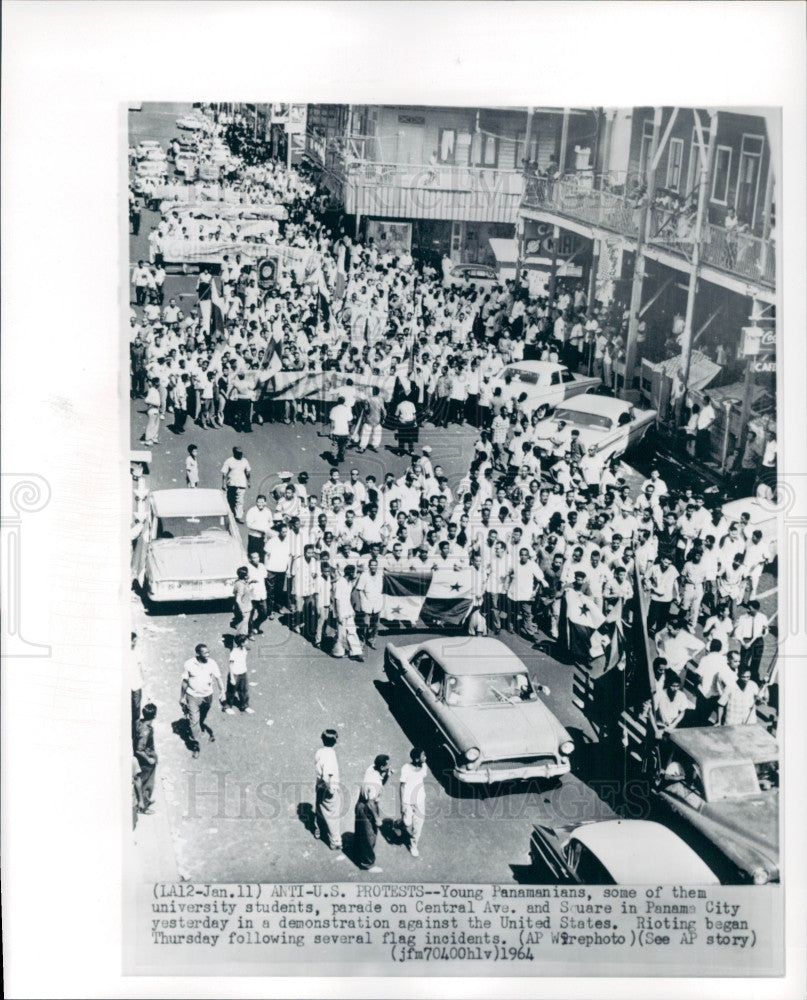 1964 Panama City Riot Central Avenue Press Photo - Historic Images