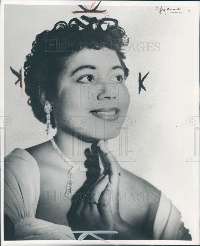 1956 Singer Mattiwilda Dobbs Press Photo - Historic Images