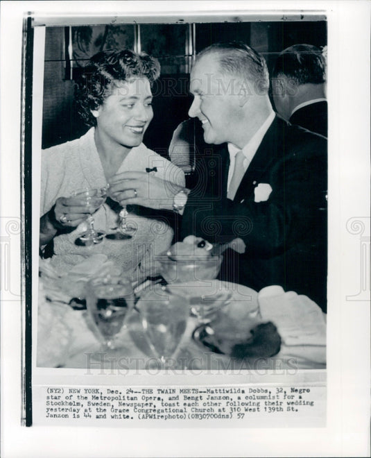 1957 Singer Mattiwilda Dobbs Press Photo - Historic Images
