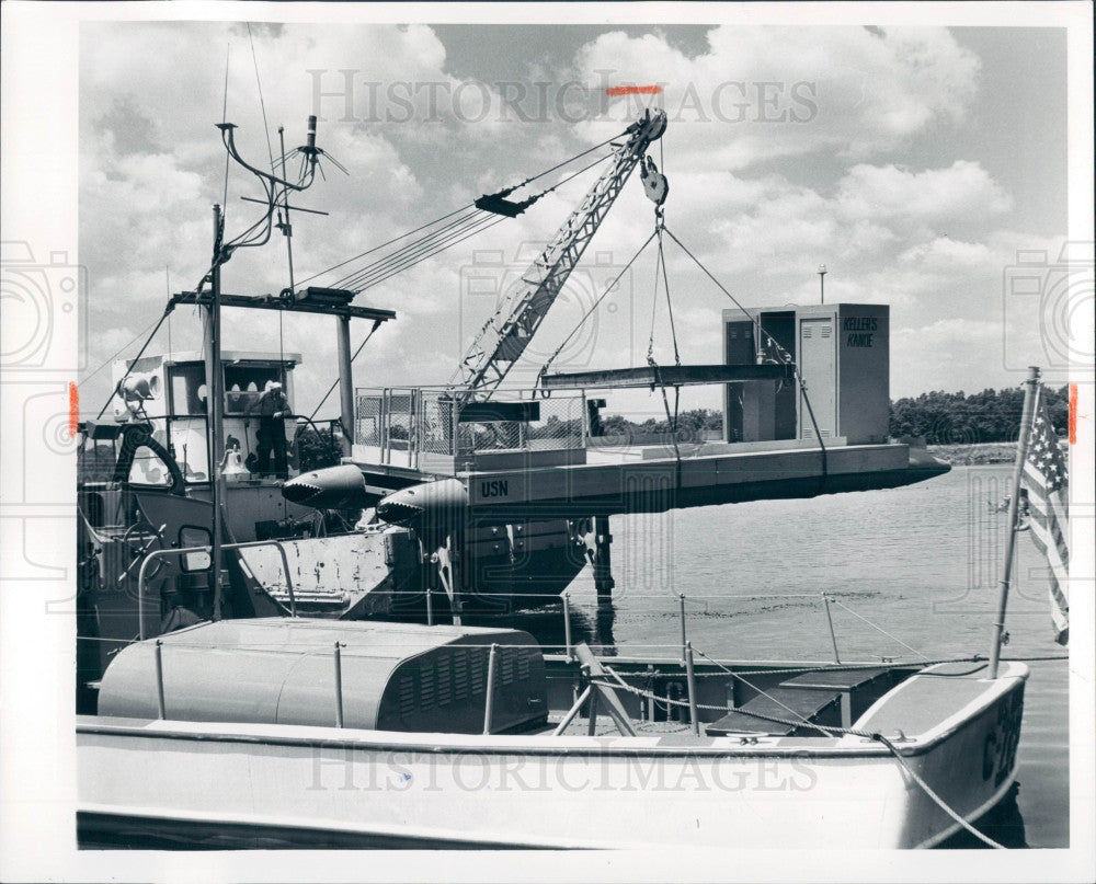 1959 Grosse Isle Navy Air Base Keller Kanoe Press Photo - Historic Images