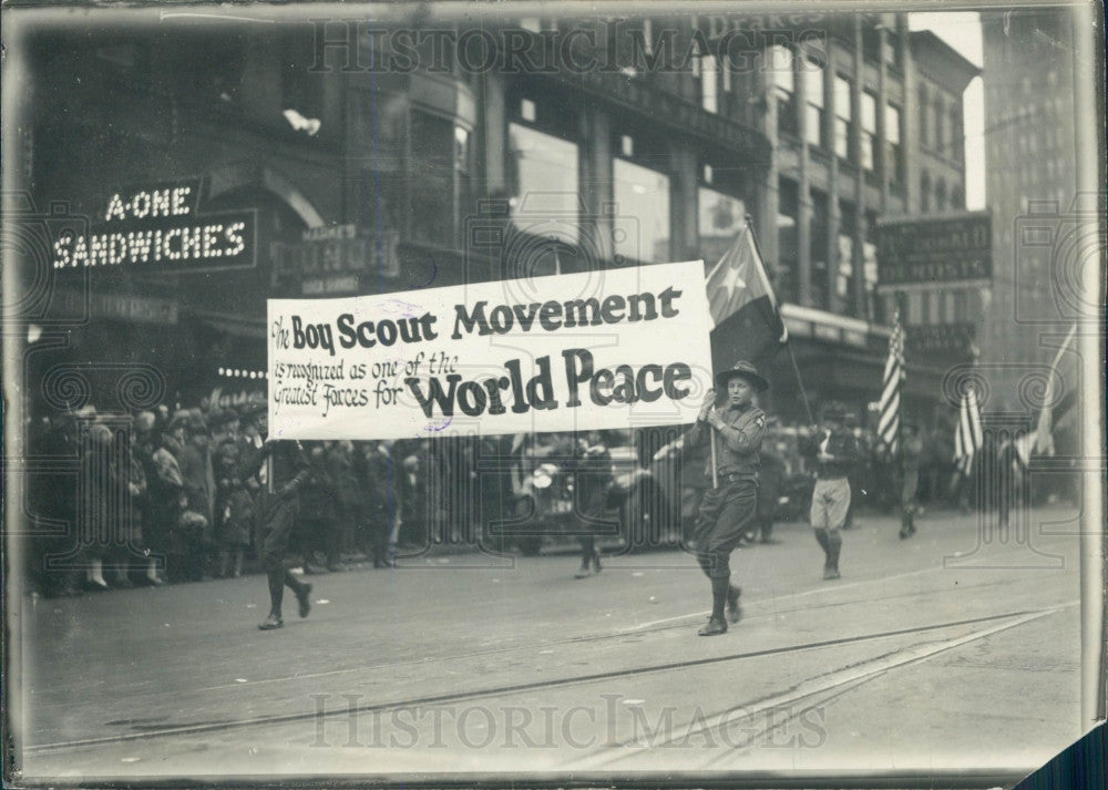 1926 Detroit MI Armestice Day Parade Press Photo - Historic Images