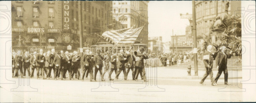 1922 Detroit MI Memorial Day Parade Press Photo - Historic Images