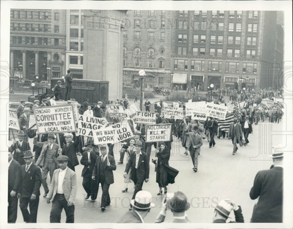 1933 Chicago May Day Parade Grant Park Press Photo - Historic Images