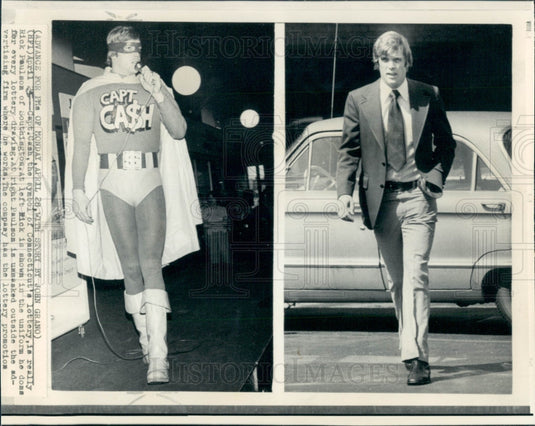 1975 Captain Cash Connecticut Lottery Press Photo - Historic Images