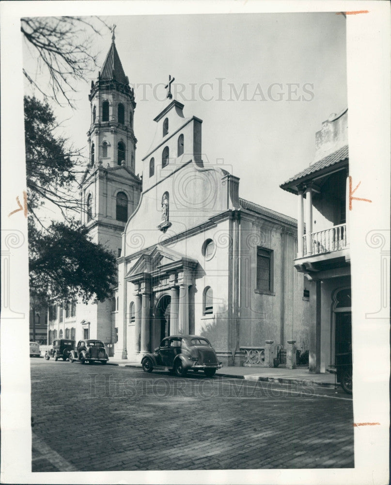 1939 Catholic Cathedral St Augustine FL Press Photo - Historic Images