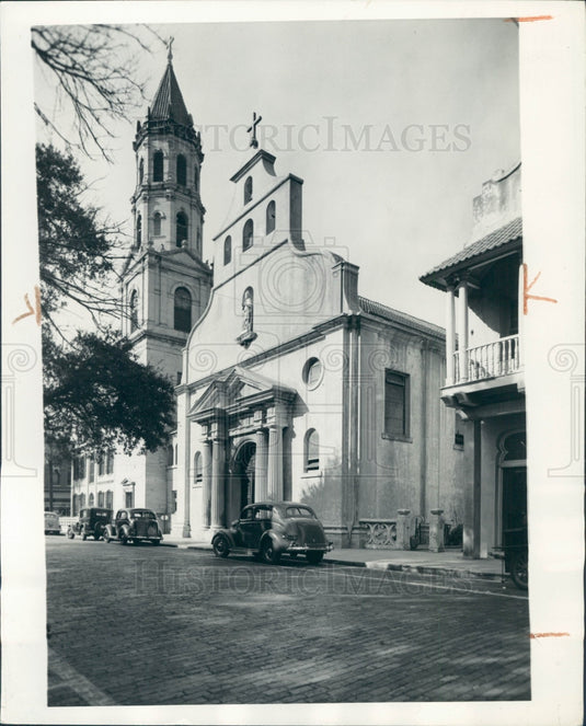 1939 Catholic Cathedral St Augustine FL Press Photo - Historic Images