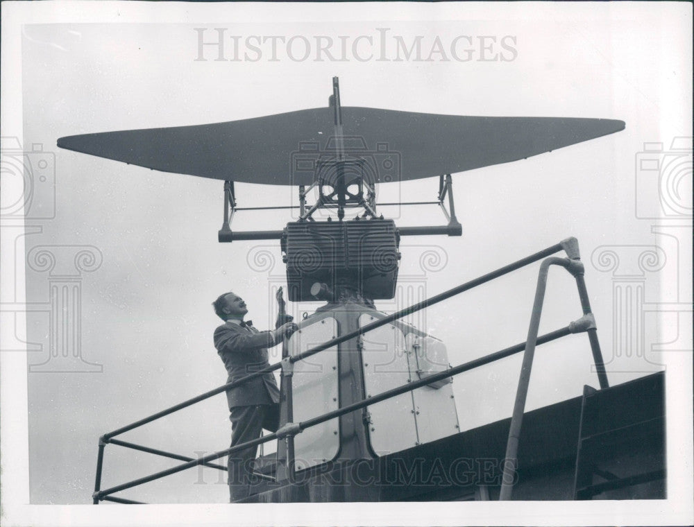 1955 London Storm Warning Radar Scanner Press Photo - Historic Images