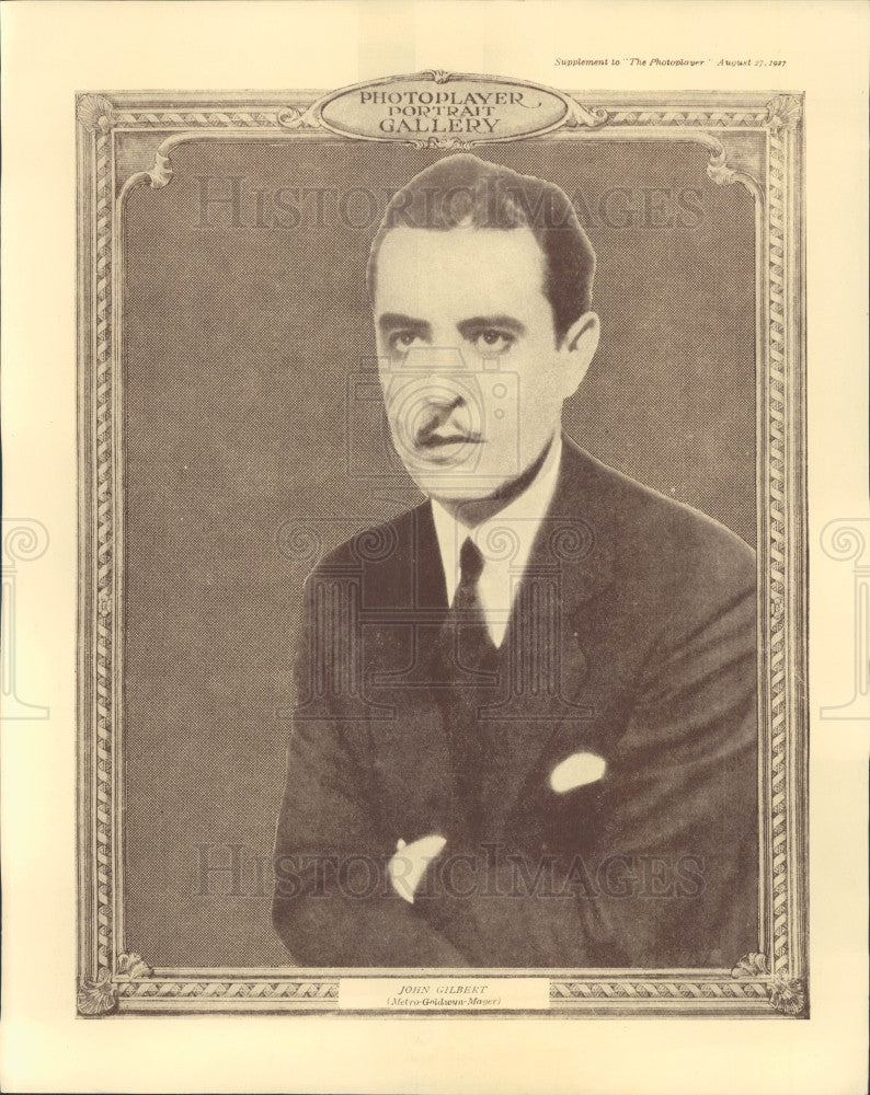 1927 Photoplayer Magazine Actor John Gilbert Photo - Historic Images