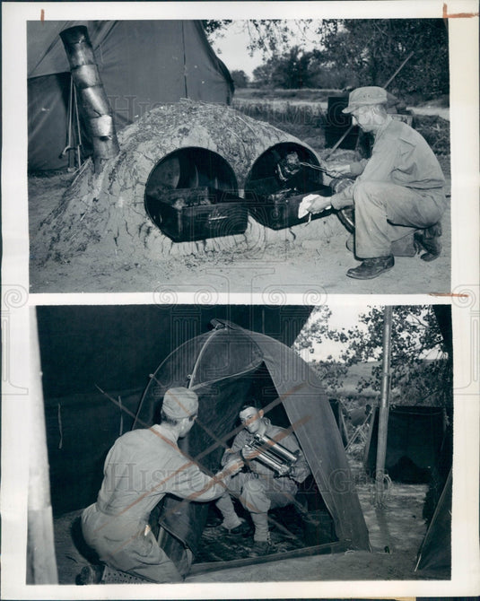 1943 US Army Jungle Oven & Film Dark Room Press Photo - Historic Images