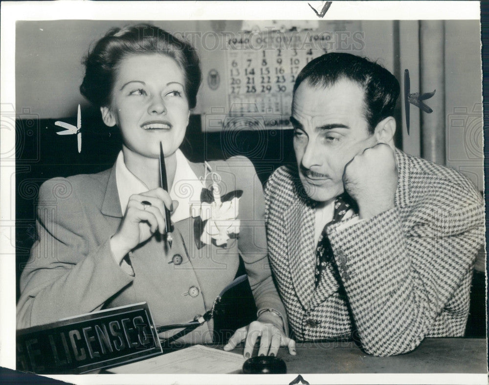 1948 Actor Fritz Feld &amp; Virginia Kraft Press Photo - Historic Images