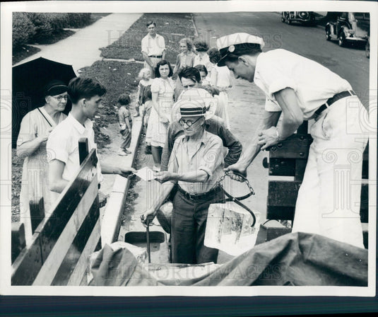 1938 Detroit MI Penny Ice Truck Press Photo - Historic Images