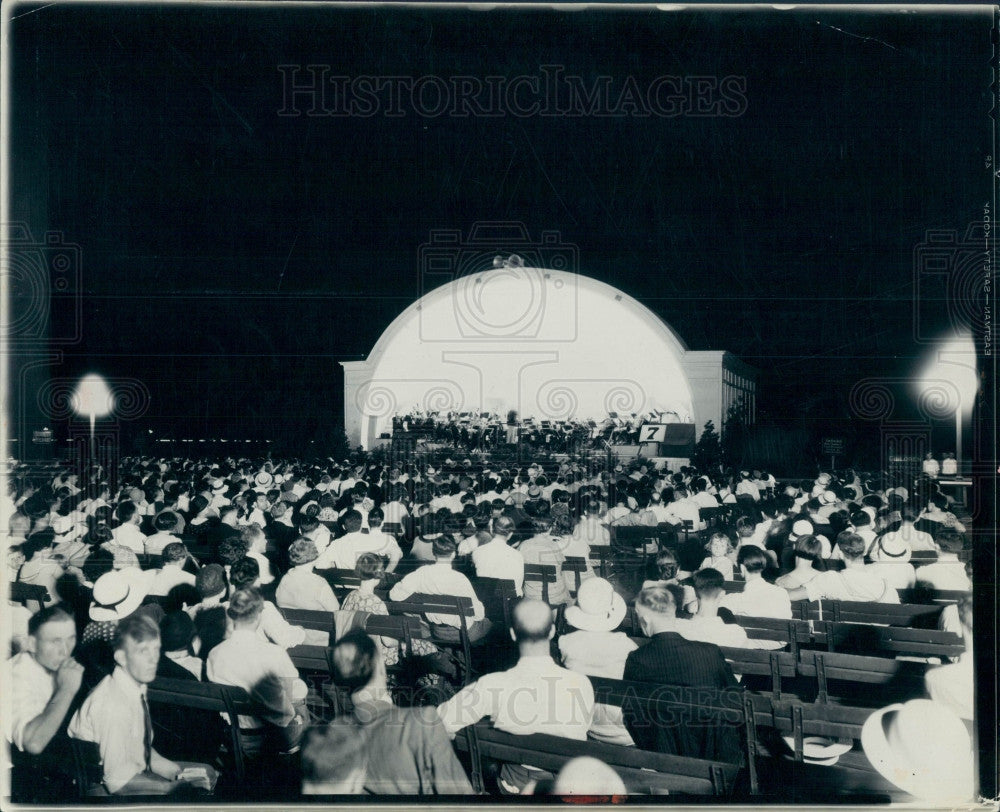 1931 Detroit MI Symphony Summer Concert Press Photo - Historic Images