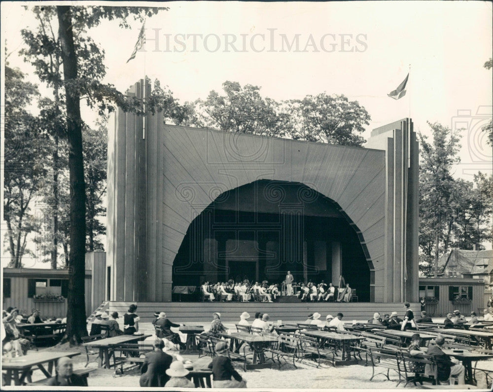 1933 Detroit MI Symphony Summer Concert Press Photo - Historic Images