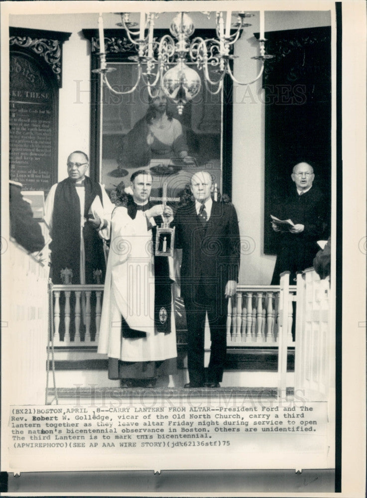 1975 US Pres Ford Bicentennial Press Photo - Historic Images