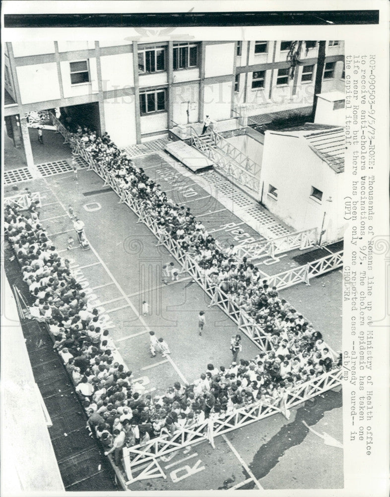 1973 Rome Anti-Cholera Vaccines Press Photo - Historic Images