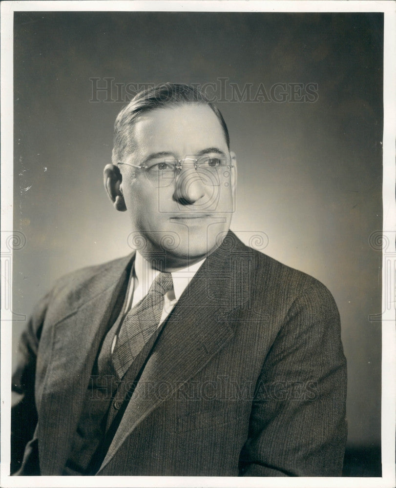 1938 Detroit Chrysler VP Hermann Weckler Press Photo - Historic Images