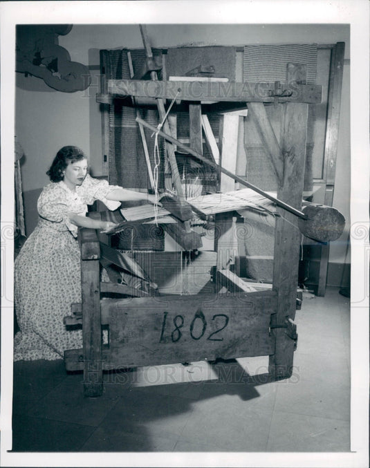 1954 Chicago 1802 Colonial Treadle Loom Press Photo - Historic Images