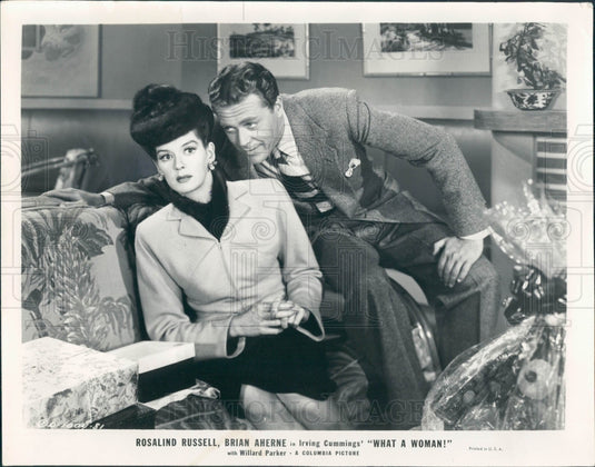 1944 Actors Rosalind Russell William Parker Press Photo - Historic Images