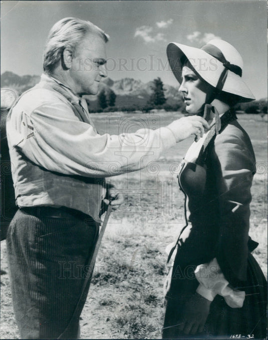 1956 Actors James Cagney & Irene Papas Press Photo - Historic Images