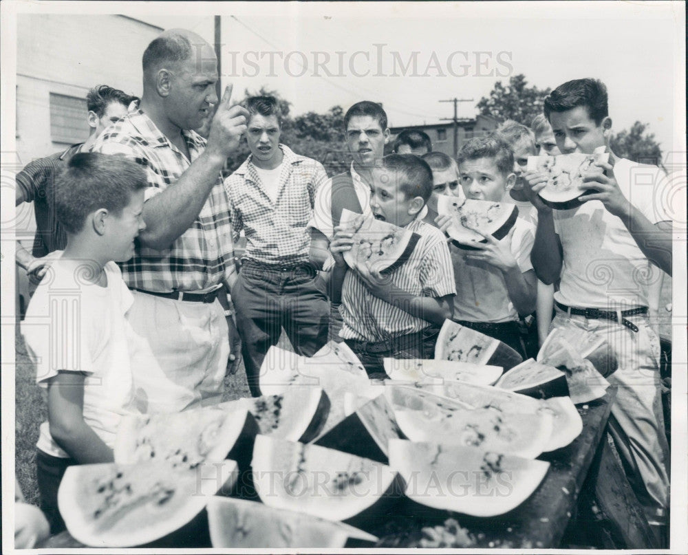 1958 Detroit Watermelon Contest Press Photo - Historic Images