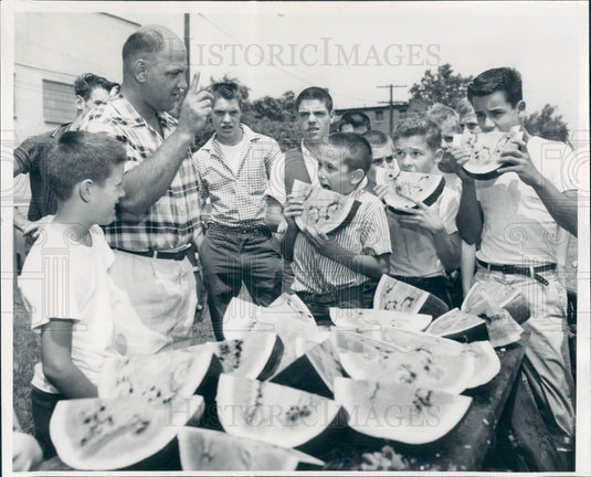 1958 Detroit Watermelon Contest Press Photo - Historic Images