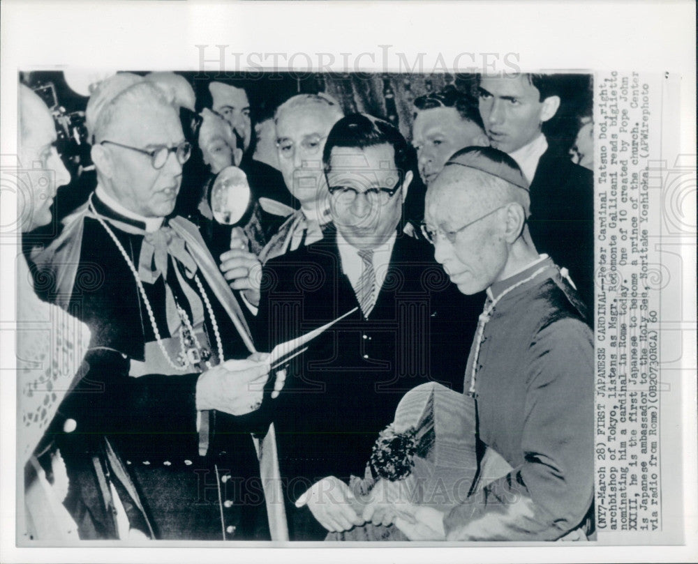 1960 Tatsuo Doi Tokyo Archbishop Press Photo - Historic Images