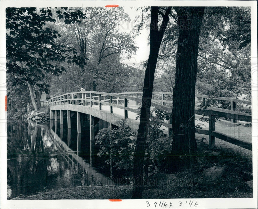 1964 Massachusetts Concord Bridge Press Photo - Historic Images