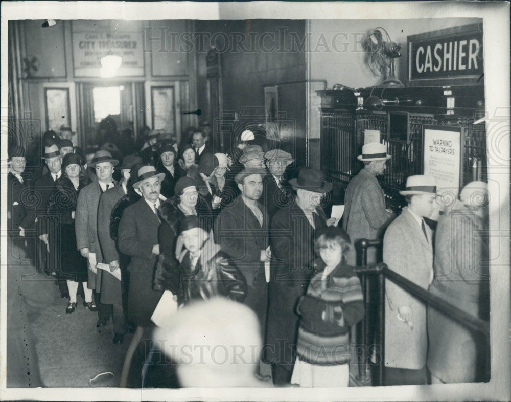 1931 Detroit City Hall Taxpayers Press Photo - Historic Images