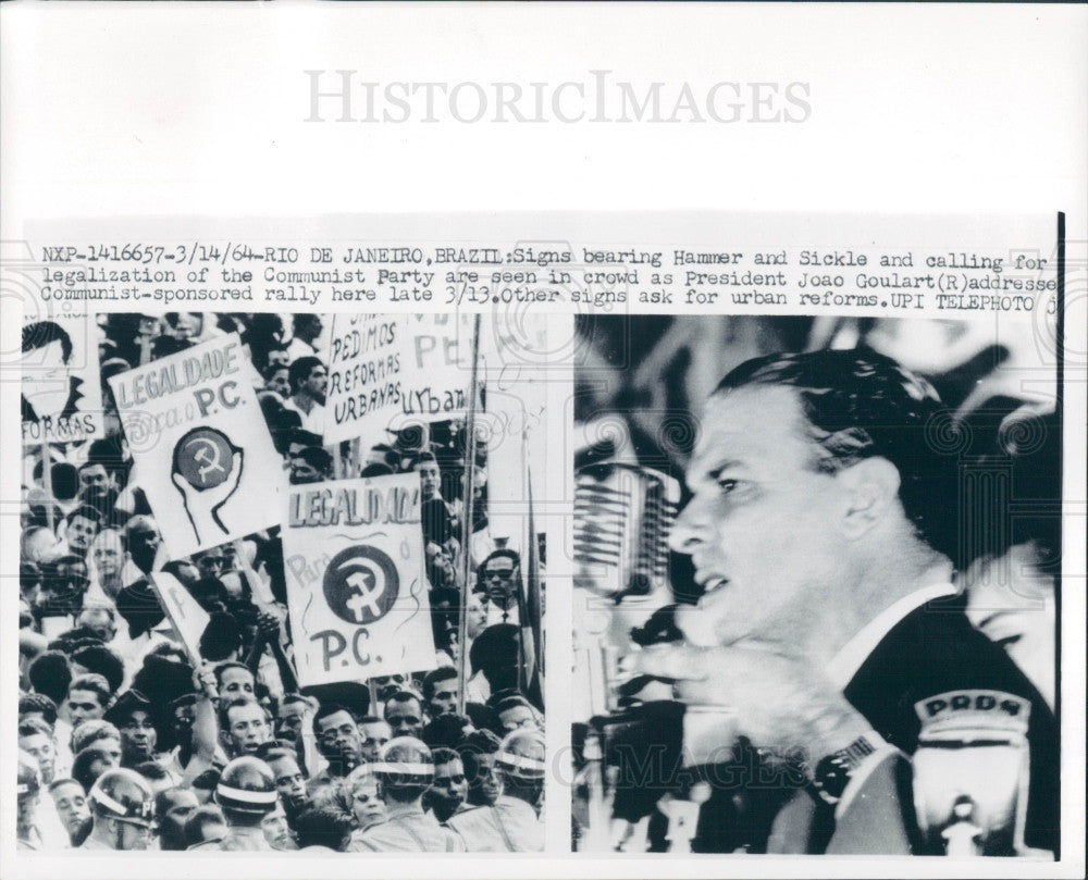 1964 Brazil President Joao Goulart Press Photo - Historic Images