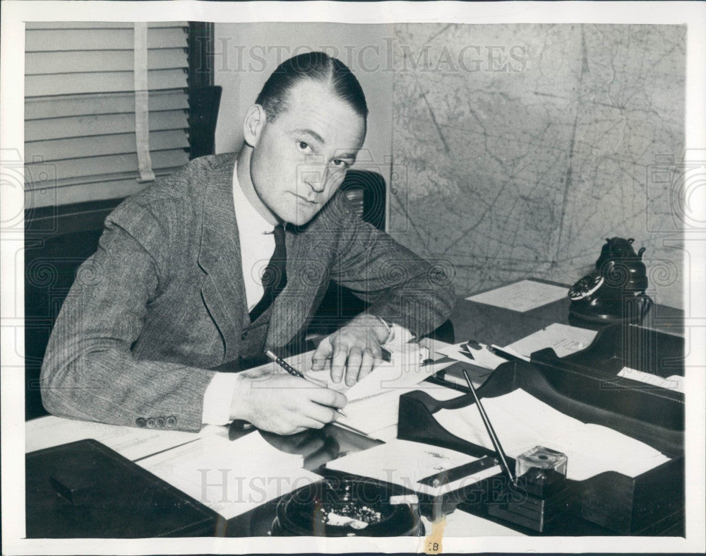 1940 Richard DuPont Inventor Air Mail Press Photo - Historic Images