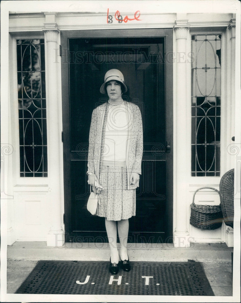 1929 John Coolidge Wife Florence Trumbull Press Photo - Historic Images