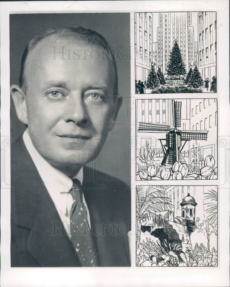 1951 NY Rockefeller Center Architect Carson Press Photo - Historic Images