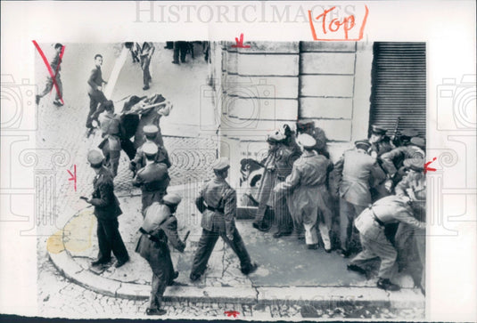 1953 Rome Police Using Tear Gas Press Photo - Historic Images