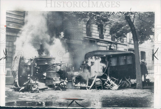 1953 Paris France Bastille Day Parade Riot Press Photo - Historic Images