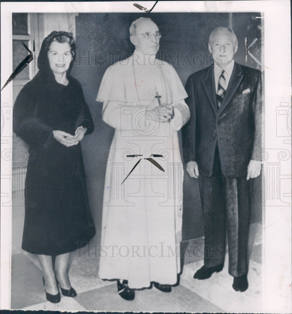 1956 Pope Pius XII GM Pres Curtice Press Photo - Historic Images