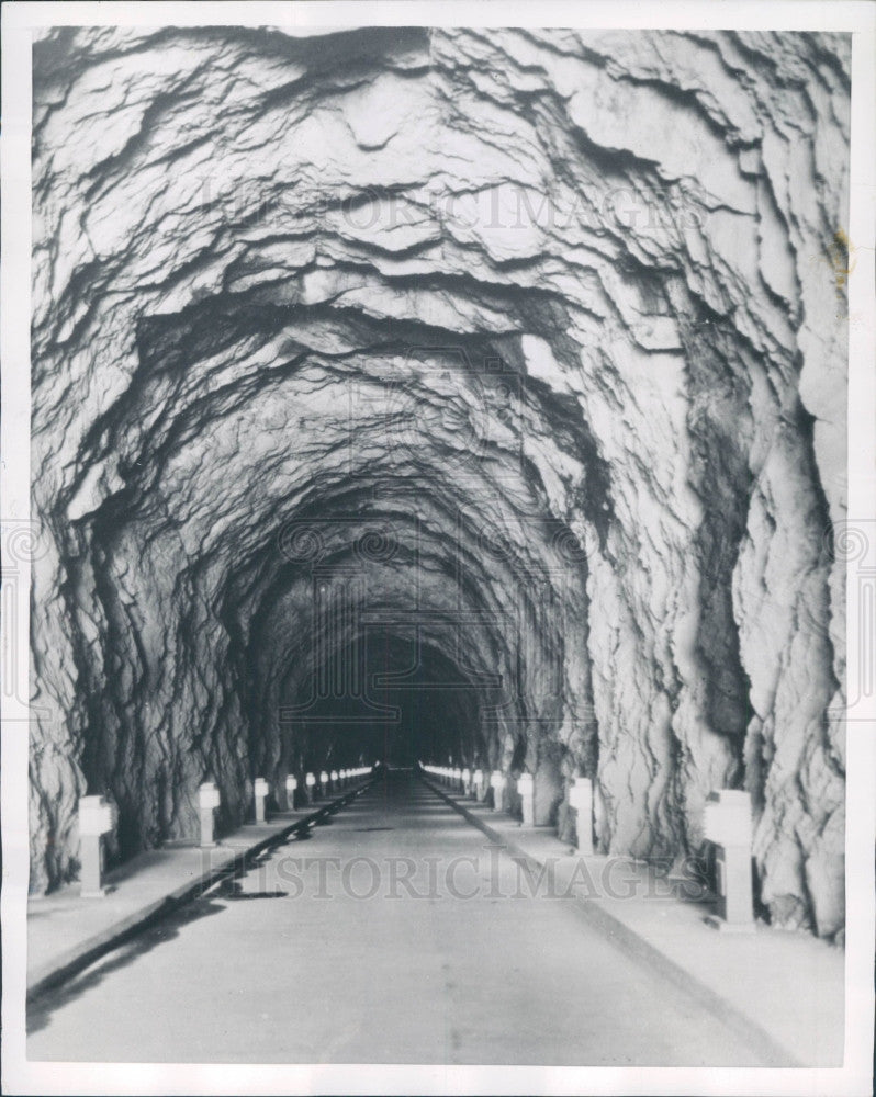 1955 Randens France Underground Tunnel Press Photo - Historic Images