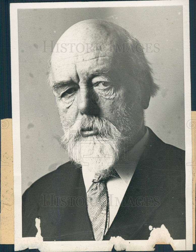 1928 British Scientist Sir Oliver Lodge Press Photo - Historic Images