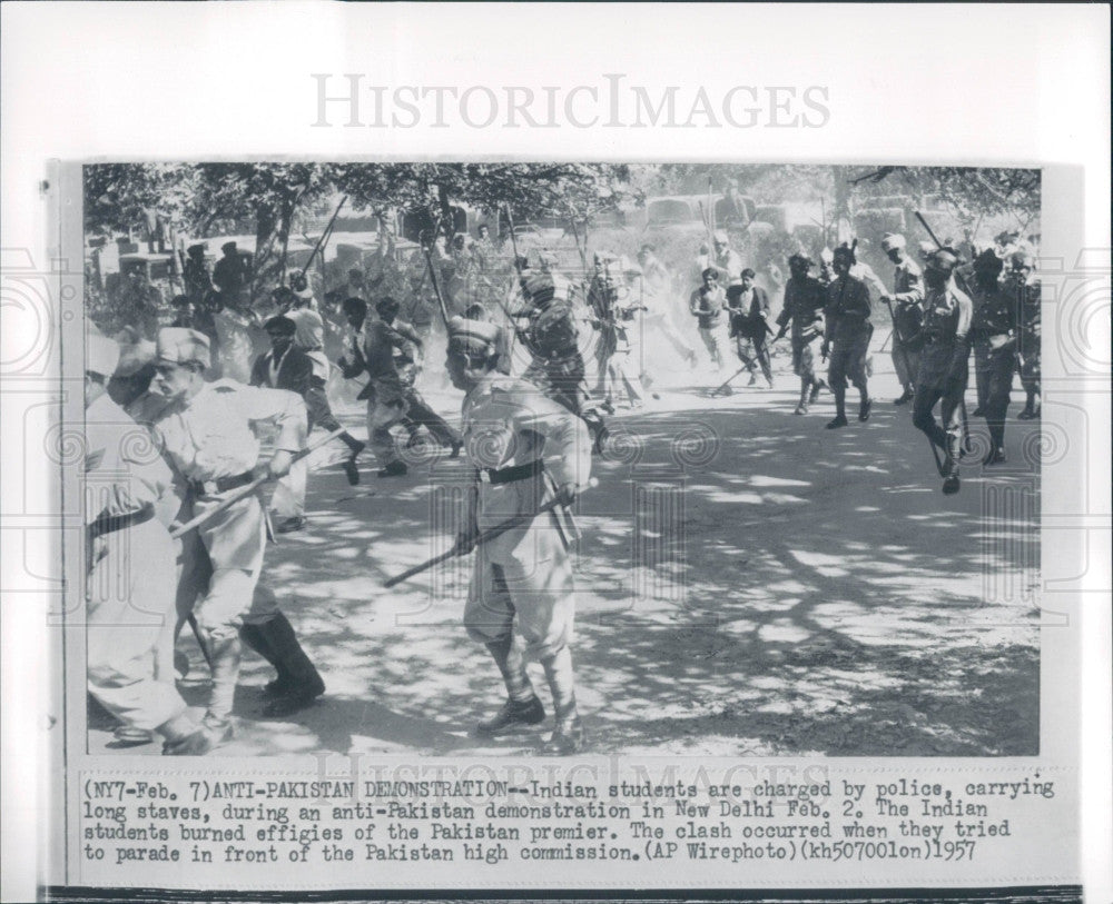 1957 New Delhi India Riots Press Photo - Historic Images