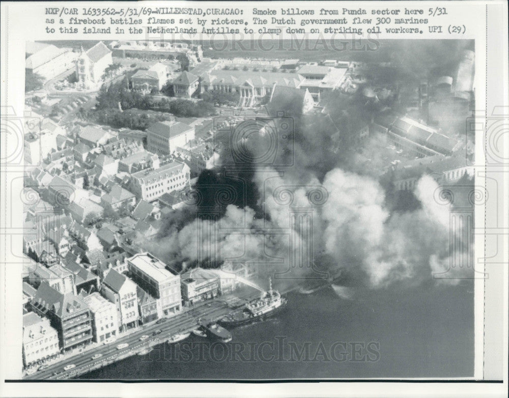 1969 Willemstad Curacao Riots Press Photo - Historic Images