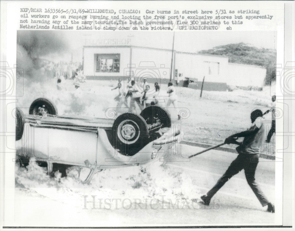 1969 Willemstad Curacao Riots Press Photo - Historic Images