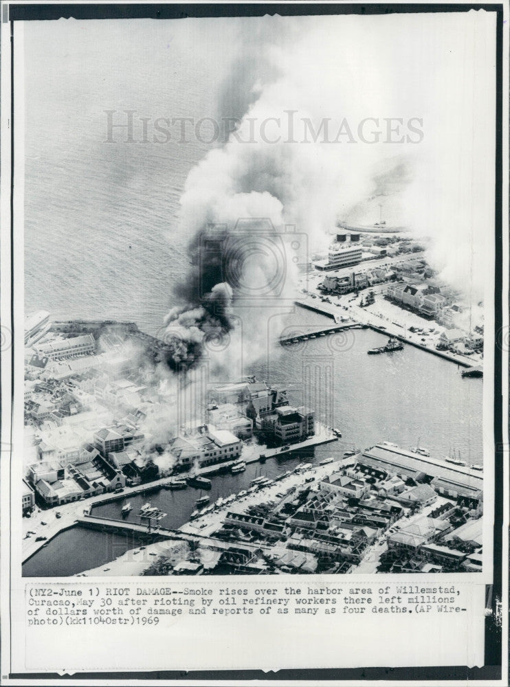 1969 Willemstad Curacao Riots Press Photo - Historic Images