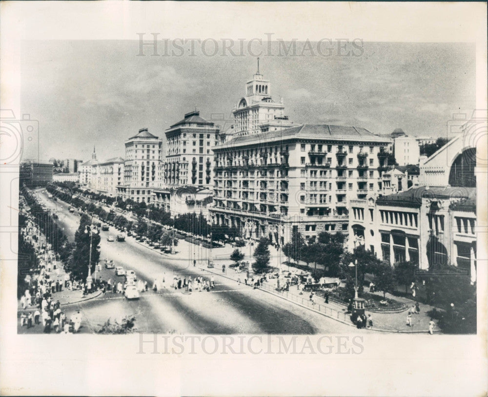 1956 Kiev Russia Apartment Buildings Press Photo - Historic Images